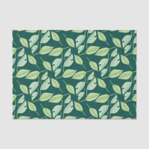 Botanical Green Leaves Tissue Paper