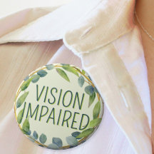  Botanical Green Leaves Vision Impaired