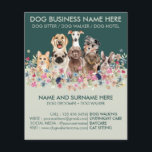 Botanical Green Pet Sitter Boarding Groomer Dogs Flyer<br><div class="desc">Botanical Green Pet Sitter Boarding Groomer Dogs</div>