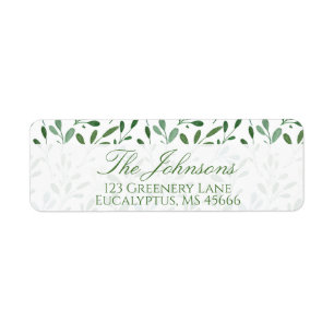 Botanical Greenery Eucalyptus Return Address