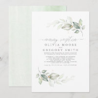 Botanical Greenery Evening Reception Wedding