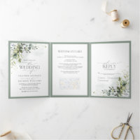Botanical Greenery Floral Watercolor Wedding