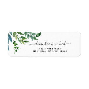 Botanical Greenery Foliage Watercolor Wedding