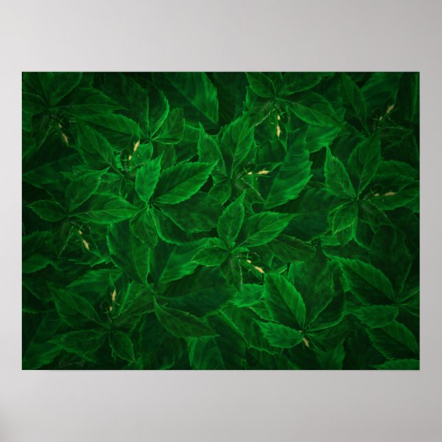 Botanical Greenery Leaf Pile Poster (Front)