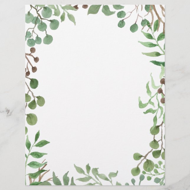 Botanical Greenery | Leaf | Wedding Stationary (Front)