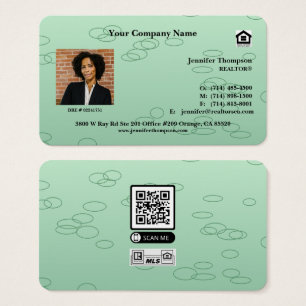 Botanical Greenery Round Edge Business Card