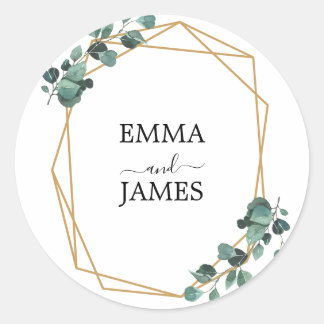 Botanical Greenery Round Sticker