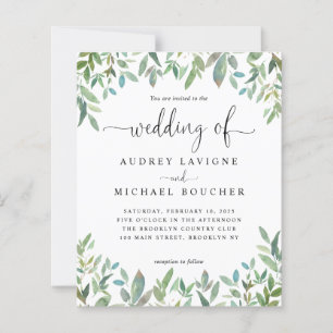 Botanical Greenery Sage Green All In One Wedding I
