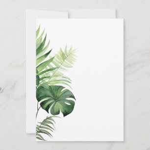 Botanical Greenery Tropical Plants Bridal Shower Invitation