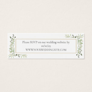 Botanical Greenery Watercolor Wedding Website RSVP