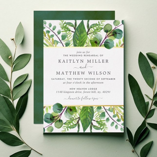 Botanical Greenery Wedding Rehearsal Dinner (Creator Uploaded)