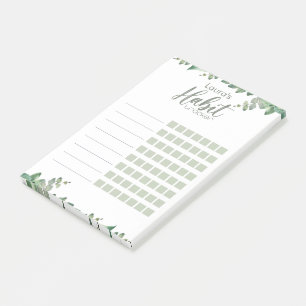 Botanical Habit Tracker Eucalyptus Post-it Notes