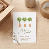 Botanical Hand Drawn Bay Tree Change of Address