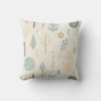 Botanical Harmony - Minimalist Cushion
