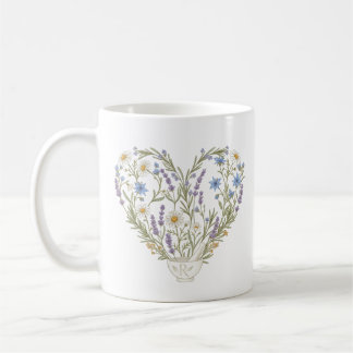 Botanical Heart Apothecary Pharmacy Flower Coffee Mug