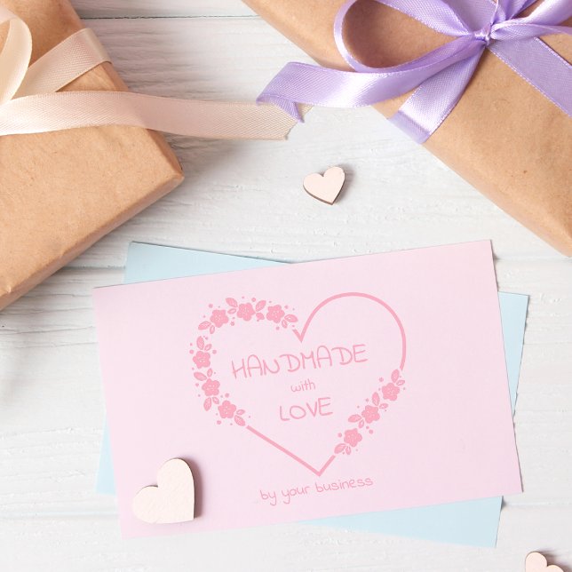 Botanical Heart Floral Wreath Handmade with Love  Rubber Stamp (Creator Uploaded)