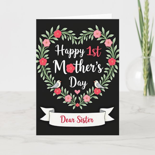 Botanical Heart Pattern Card (Front)