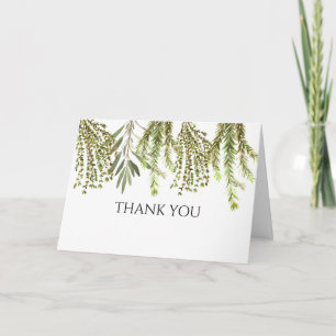 Botanical Herbs Rosemary Watercolor Thank you Invitation
