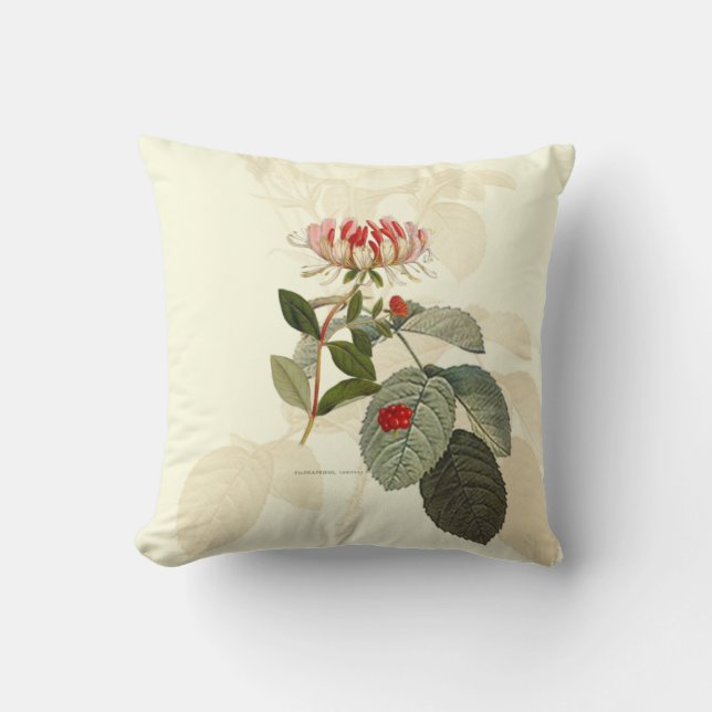 Botanical Honeysuckle Pillow (Front)