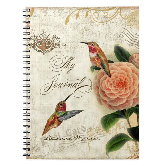 Botanical Hummingbirds Personalised Journal (Front)