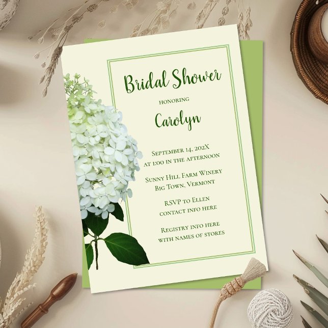 Botanical Hydrangea Bridal Shower Invitation (Creator Uploaded)