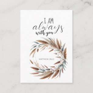 Botanical I am always with you Funeral Prayer Card