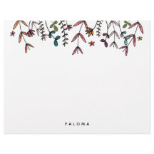 Botanical Illustrated Personalised Floral