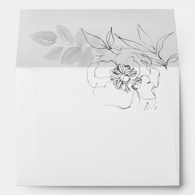 Botanical Illustration 5x7 Invitation Envelope (Back (Bottom))