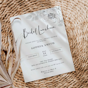 Botanical Illustration Bridal Luncheon  Invitation
