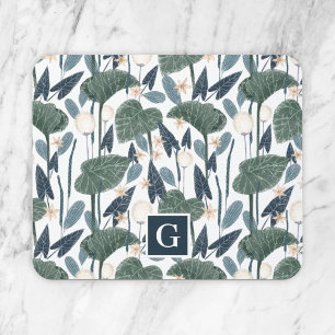 Botanical Illustration Plant Mum Monogram Mouse Mat