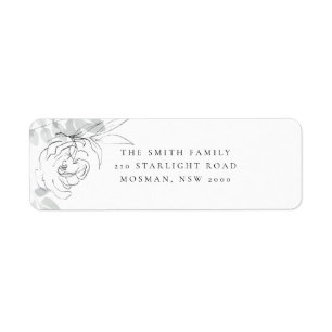 Botanical Illustration Return Address Label