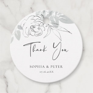 Botanical Illustration Thank You Favour Tags