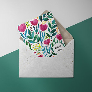 Botanical illustration Thank you Holiday Card