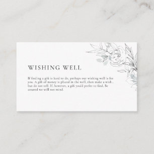 Botanical Illustration Wishing Well Enclosure Card