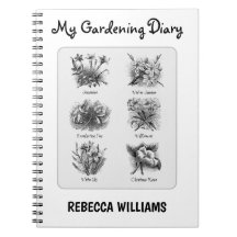 Botanical illustrations custom notebook