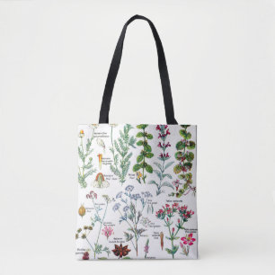 Botanical Illustrations - Larousse Plants Tote Bag