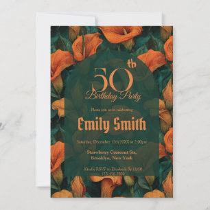Botanical Inspired Call Lilies Fantasy Outdoor Invitation