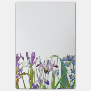 Botanical Iris Flowers Floral Garden Redoute Post-it Notes