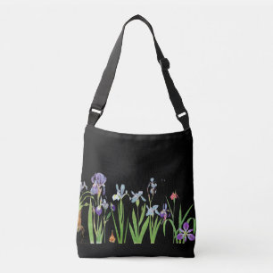 Botanical Iris Flowers Floral Garden Tote