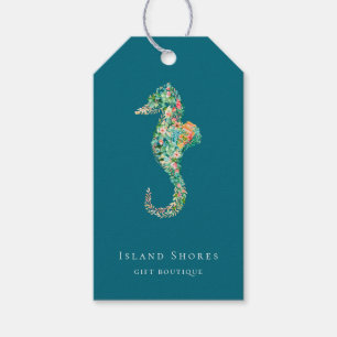 Botanical Island Floral Seahorse Price Tags