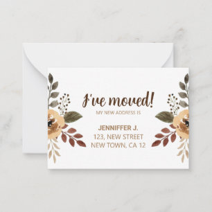 Botanical I've Moved New Home Announcement Card