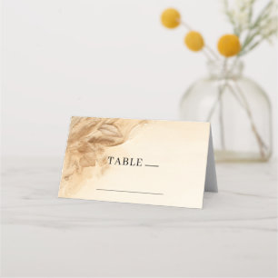 Botanical Ivory Cream Bohemian Textured Table  Place Card