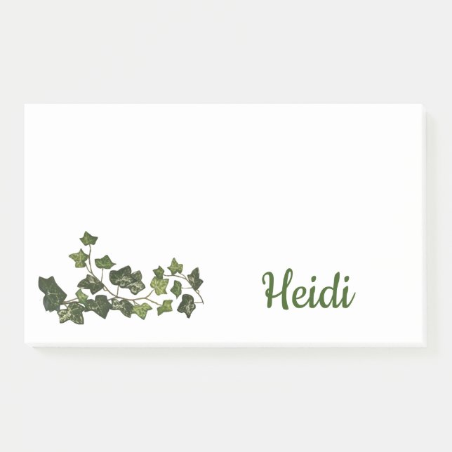 Botanical Ivy Vine Monogram Post-it Notes (Front)