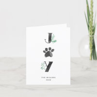 Botanical Joy Paw Print | Pet Christmas