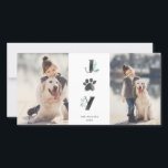 Botanical Joy Paw Print | Pet Holiday 2 Photo Card<br><div class="desc">Spread cheer with this stylish photo holiday pet-themed photo card  perfect for dog or cat lovers! Featuring our hand-painted watercolor botanicals and a paw print in place of the "O" in "JOY"</div>