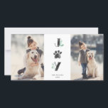 Botanical Joy Paw Print | Pet Holiday 2 Photo Card<br><div class="desc">Spread cheer with this stylish photo holiday pet-themed photo card  perfect for dog or cat lovers! Featuring our hand-painted watercolor botanicals and a paw print in place of the "O" in "JOY"</div>