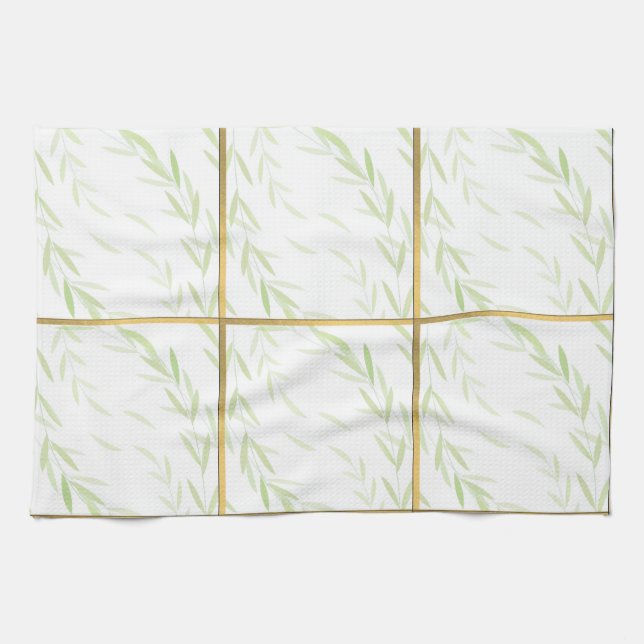 Botanical Kitchen Towel – Chic and Minimalist (Horizontal)