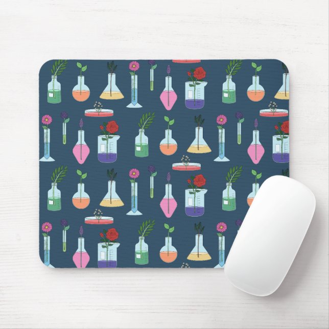 Botanical Lab Equipment Mouse Mat (With Mouse)