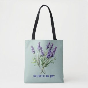 Botanical Lavender Sprig Reusable Tote Bag