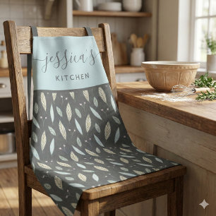 Botanical Leaf All-Over Print Apron